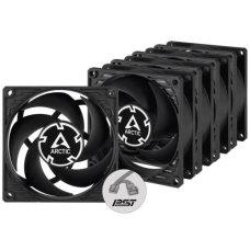 Вентилятор 80 мм, Arctic P8 PWM PST, Black, 5 шт, 80х80х25 мм, PWM, 200-3000 об/хв, 4-pin, гідравлічний підшипник (ACFAN00154A)