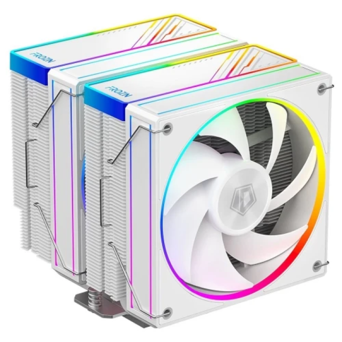 Кулер для процесора ID-Cooling FROZN A620 ARGB White, 2x120 мм, 6 теплових трубок, алюміній/мідь, Intel: 1700, 1200, 115x, AMD: AM4/AM5, 500±200 ~ 2000±10% об/мин, 27.2dB(A) Max, 157х120х142 мм, 4-pin PWM ARGB, до 270 Вт