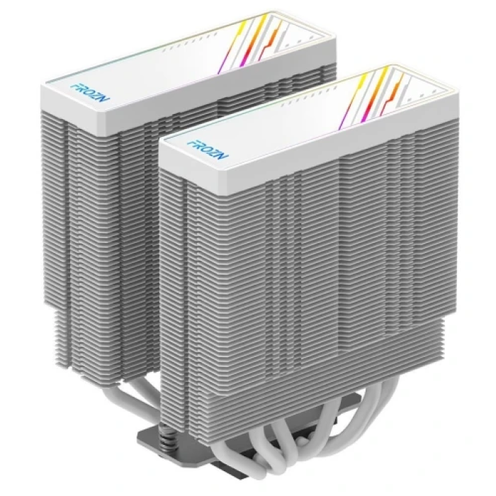 Кулер для процесора ID-Cooling FROZN A620 ARGB White, 2x120 мм, 6 теплових трубок, алюміній/мідь, Intel: 1700, 1200, 115x, AMD: AM4/AM5, 500±200 ~ 2000±10% об/мин, 27.2dB(A) Max, 157х120х142 мм, 4-pin PWM ARGB, до 270 Вт
