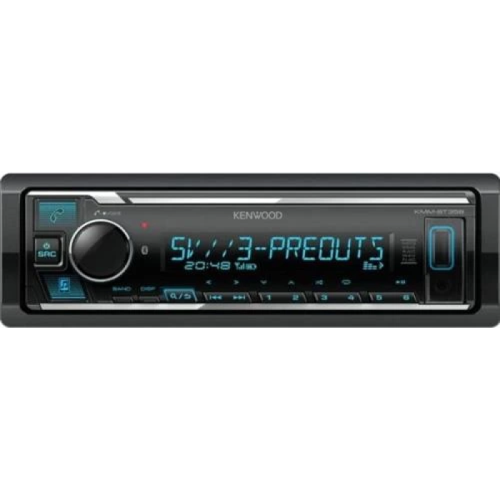 Автомагнітола Kenwood KMM-BT358 Bluetooth, USB, 1 Din, підсвічування Multicolor