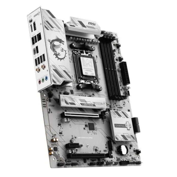 Материнська плата AM5 MSI B850 GAMING PLUS WIFI6E, B850, 4xDDR5, Int.Video (CPU), 4xSATA3, 2xM.2, 2xPCI-E 4.0 x16, 1xPCI-E 3.0 x1, ALC897, Realtek 8125D 2.5G, WiFi 6E, Bluetooth 5.3, 11xUSB 3.2 / 4xUSB 2.0, HDMI/DP, ATX