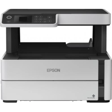 БФП струменевий ч/б A4 Epson M2140, Black, 2400х1200 dpi, дуплекс, до 39 стор/хв, РК-екран 3.7 см, USB, вбудоване СБПЧ, два контейнери з чорнилом по 120 мл, чорнило Epson 110 (C11CG27405)