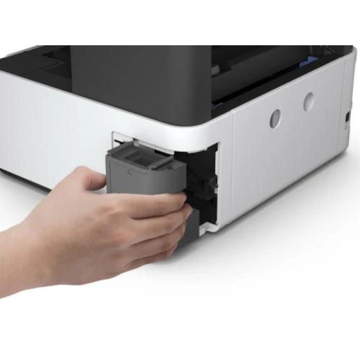 БФП струменевий ч/б A4 Epson M2140, Black, 2400х1200 dpi, дуплекс, до 39 стор/хв, РК-екран 3.7 см, USB, вбудоване СБПЧ, два контейнери з чорнилом по 120 мл, чорнило Epson 110 (C11CG27405)