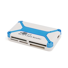 Кардридер USB Atcom TD2070, White/Blue, USB 2.0 - microSD / SD / MS / M2 / xD / CF (10770)