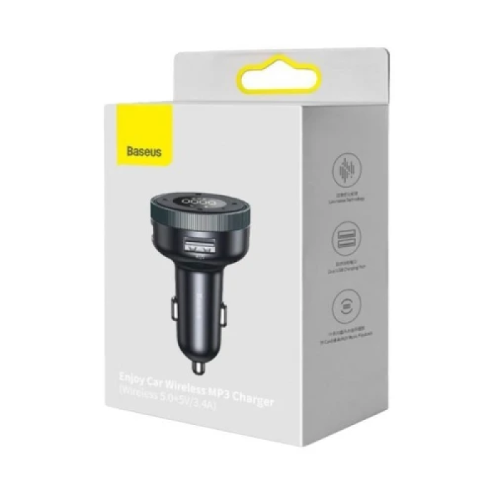 FM-модулятор Baseus Car Wireless MP3 Charger, Black (2USB)