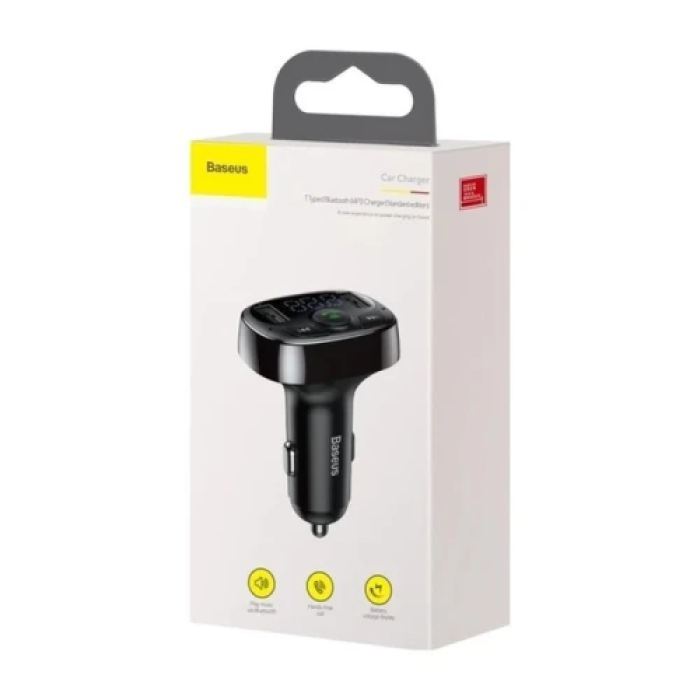 FM-модулятор Baseus Launcher S-13, 2 USB + Type-C