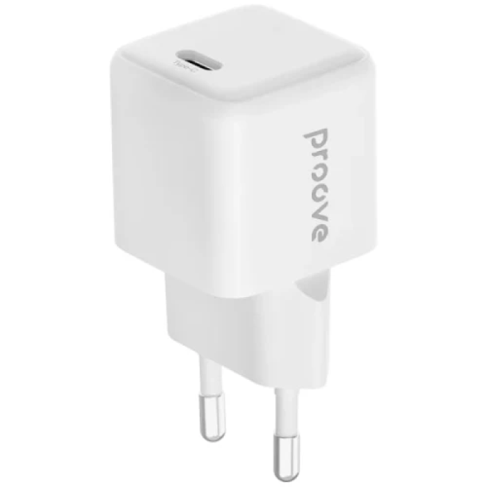 Мережевий зарядний пристрій Proove Pocket GaN, White, 25 Вт, Type-C (WCPG25010202)