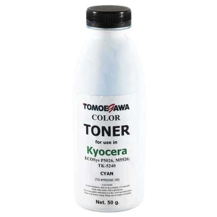 Тонер Kyocera TK-5240, Cyan, P5026, M5526, 50 г, Tomoegawa (TG-KM5026C-50)