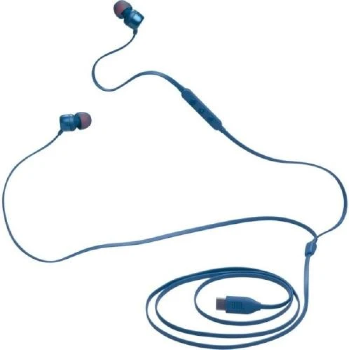 Навушники JBL Tune 310, Blue, 3.5 мм, мікрофон, однокнопковий пульт керування, технологія "Pure Bass", алюмінієві вставки (JBLT310CBLU)