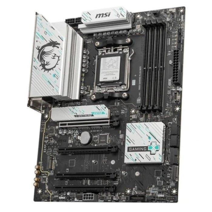 Материнська плата AM5 MSI B850 GAMING PLUS WIFI, B850, 4xDDR5, Int.Video (CPU), 4xSATA3, 3xM.2, 1xPCI-E 5.0 x16, 1xPCI-E 4.0 x16, 2xPCI-E 3.0 x16, ALC897, Realtek 8126VB 5Gb, WiFi 7, Bluetooth 5.4, 9xUSB 3.2 / 8xUSB 2.0, DP, ATX