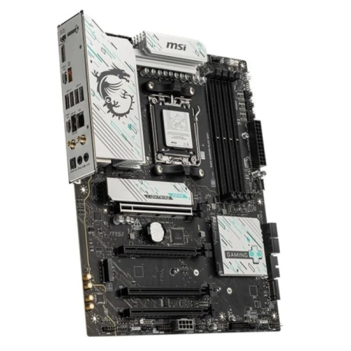 Материнська плата AM5 MSI B850 GAMING PLUS WIFI, B850, 4xDDR5, Int.Video (CPU), 4xSATA3, 3xM.2, 1xPCI-E 5.0 x16, 1xPCI-E 4.0 x16, 2xPCI-E 3.0 x16, ALC897, Realtek 8126VB 5Gb, WiFi 7, Bluetooth 5.4, 9xUSB 3.2 / 8xUSB 2.0, DP, ATX
