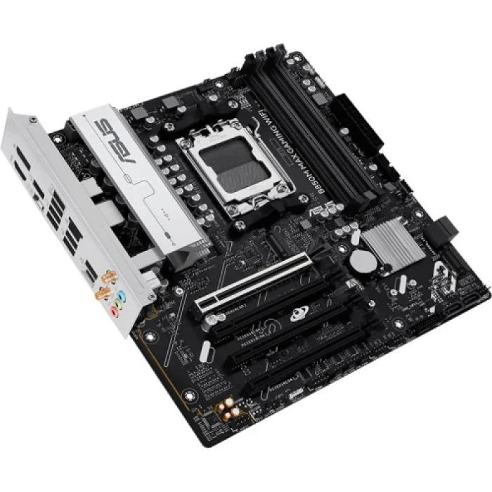 Материнська плата AM5 Asus B850M MAX GAMING WIFI, B850, 4xDDR5, Int.Video (CPU), 4xSATA3, 3xM.2, 1xPCI-E 5.0 x16, 3xPCI-E 4.0 x16, Realtek 7.1, Realtek 1Gb, WiFi 6, Bluetooth 5.3, 7xUSB 3.2 / 7xUSB 2.0, HDMI/DP, MicroATX