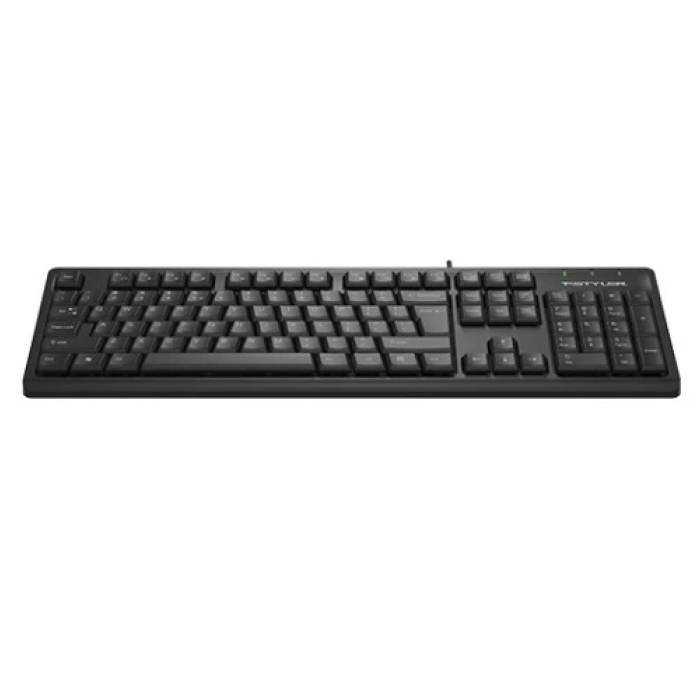 Клавіатура A4Tech FKS12 "Fstyler", Black, USB, 12 мультимедійних кнопок, захист від бризок, структура кнопок Natural_A Shape, 1.5 м