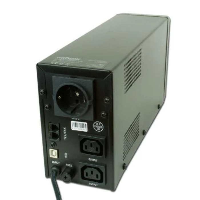 Джерело безперебійного живлення EnerGeni EG-UPS-032, LCD дисплей, USB порт, 850 ВA, чорний колір (EG-UPS-032)
