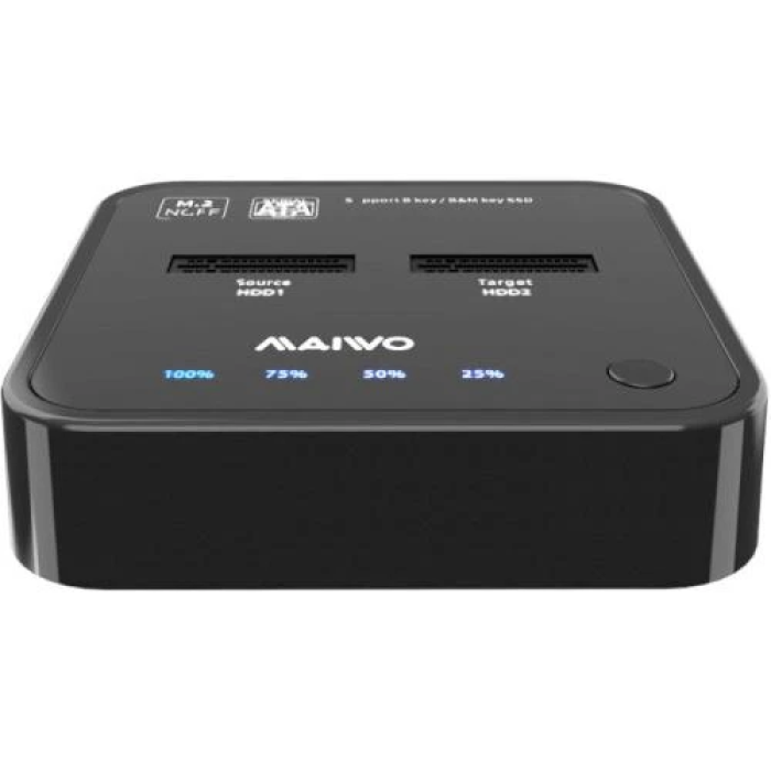 Док-станція 2.5"/3.5" Maiwo K3016SG1, Black, 2*SATA M.2 SSD Key B/B+M USB 3.1 Gen1 Type-C (K3016SG1)