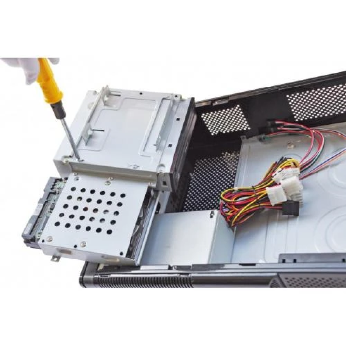 Корпус GameMax ST612-2U3-TYC Black, 300 Вт, Desktop, Micro ATX / Mini ITX, 2хUSB 3.0, 2хUSB 2.0, 1x80 мм, Type-C, 365x99x295 мм, 0.5 мм