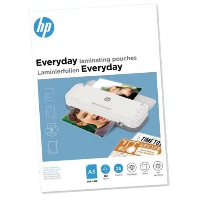 Плівка для ламінування, А4, 80 мкм, глянсова, 25 од, HP Everyday (9153)