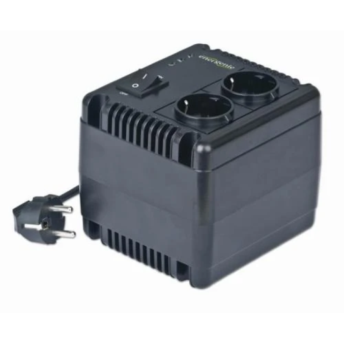 Стабілізатор EnerGenie EG-AVR-1001 1000VA, 600W, 2 розетки (Schuko)