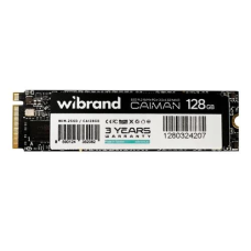 Твердотільний накопичувач SSD 128Gb, Wibrand Caiman, PCI-E 3.0 x4, M.2 2280, 3D TLC, 1600/1400 МБ/с (WIM.2SSD/CA128GB)
