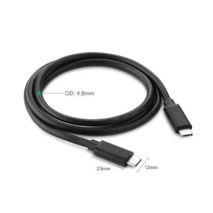 Кабель Type-C - Type-C, 2 м, Black, Ugreen US286, 60 Вт, 3A (10306)
