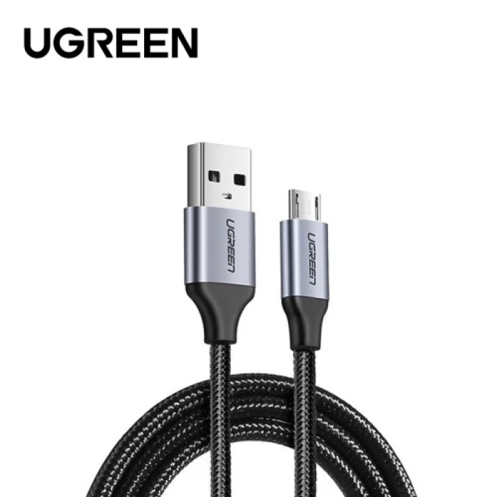Кабель USB 2.0 AM - microUSB (5P), 2 м, Black, Ugreen US290, 2.4A (60148)