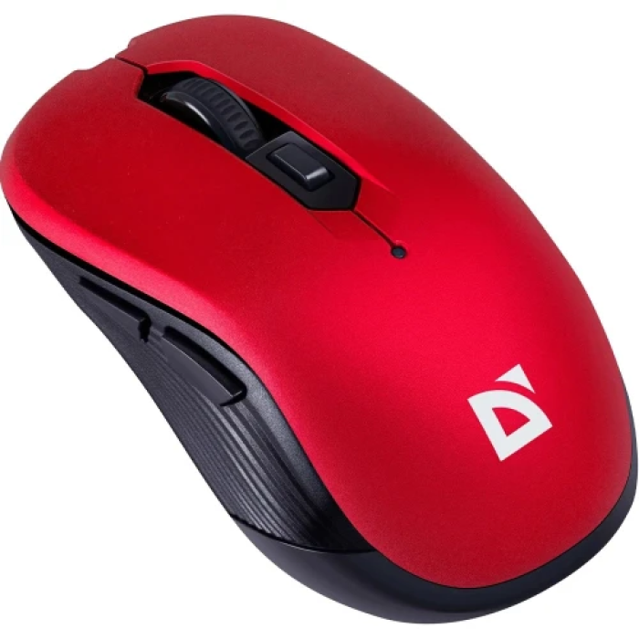 Миша бездротова Defender Gassa MM-105, Red, USB адаптер 2.4 ГГц, лазерна, Pixart 3065 (800-1600 dpi), 5 кнопок, радіус дії до 10 м, 1хAA (52103)