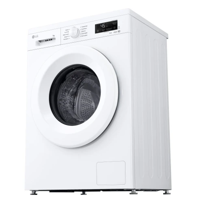 Пральна машина LG F2Y2HS3WE, White, 7кг, фронтальна, 10 програм, швидкість віджиму 1200 об/хв, дисплей, інвертор, клас енергоспоживання A, 85x60x44 см