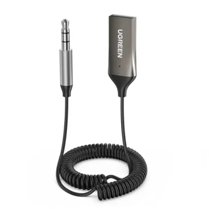 Аудіо ресивер Ugreen CM309, Space Grey, USB, 3.5 мм (AUX), Bluetooth 5.0, з мікрофоном, AAC/SBC (70601)