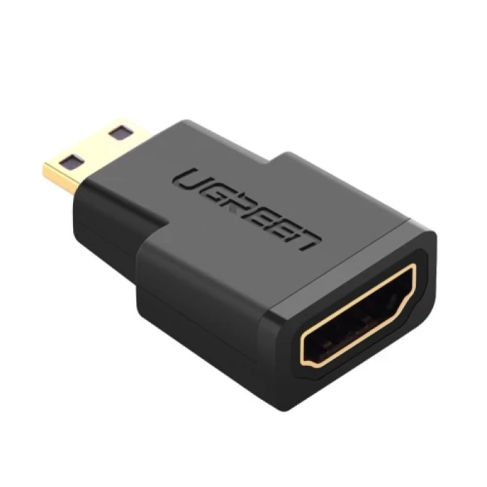 Перехідник miniHDMI (M) - HDMI (F), Ugreen, Black (20101)
