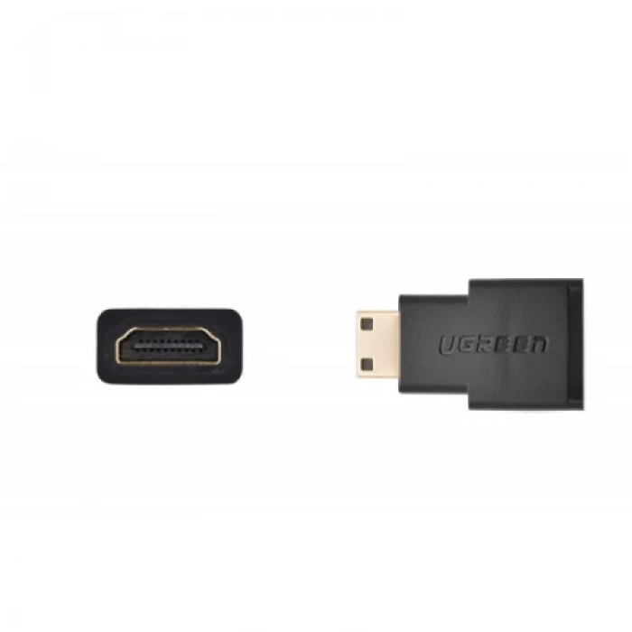 Перехідник miniHDMI (M) - HDMI (F), Ugreen, Black (20101)