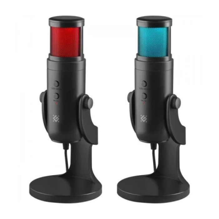 Мікрофон Defender Galactar GMC 250, Black, USB, RGB-підсвічування, кабель 1.5 м (64625)
