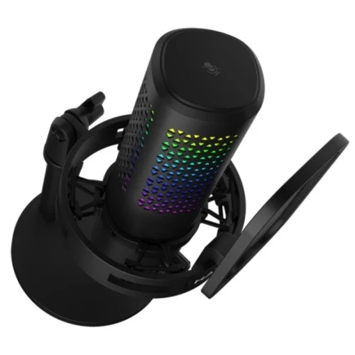 Мікрофон Hator Dreamcast X, Black, Type-C / Bluetooth 5.4, 16-bit / 96 кГц, кардіоїдна діаграма, RGB-підсвічування, поп-фільтр (ESS10)
