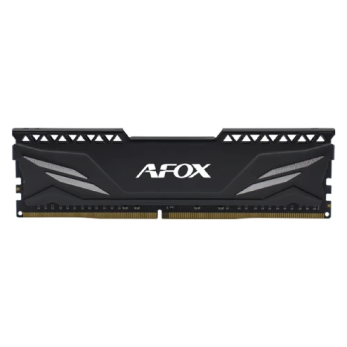 Пам'ять 16Gb DDR4, 3200 MHz, AFOX GAMING, Black, 16-18-18-39, 1.35V, з радіатором, XMP 2.0 (AFLD416PS1CAB)