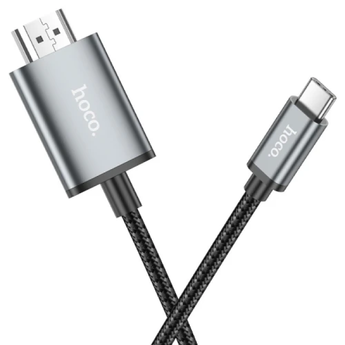 Кабель HDMI (M) - Type-C (M), 2 м, Black, Hoco UA27, 4K / 30 Гц