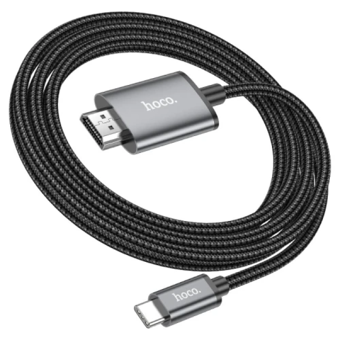 Кабель HDMI (M) - Type-C (M), 2 м, Black, Hoco UA27, 4K / 30 Гц