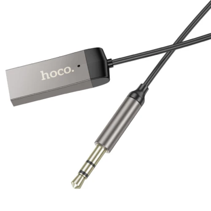 Аудіо ресивер Hoco E78 "Benefit", Space Grey, USB, 3.5 мм (AUX), Bluetooth 5.3, з мікрофоном, 1.2 м