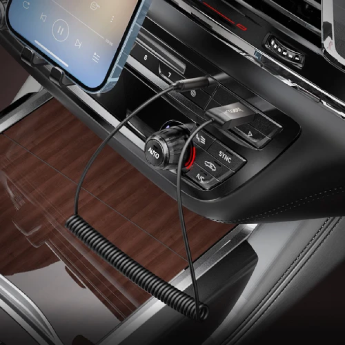 Аудіо ресивер Hoco E78 "Benefit", Space Grey, USB, 3.5 мм (AUX), Bluetooth 5.3, з мікрофоном, 1.2 м
