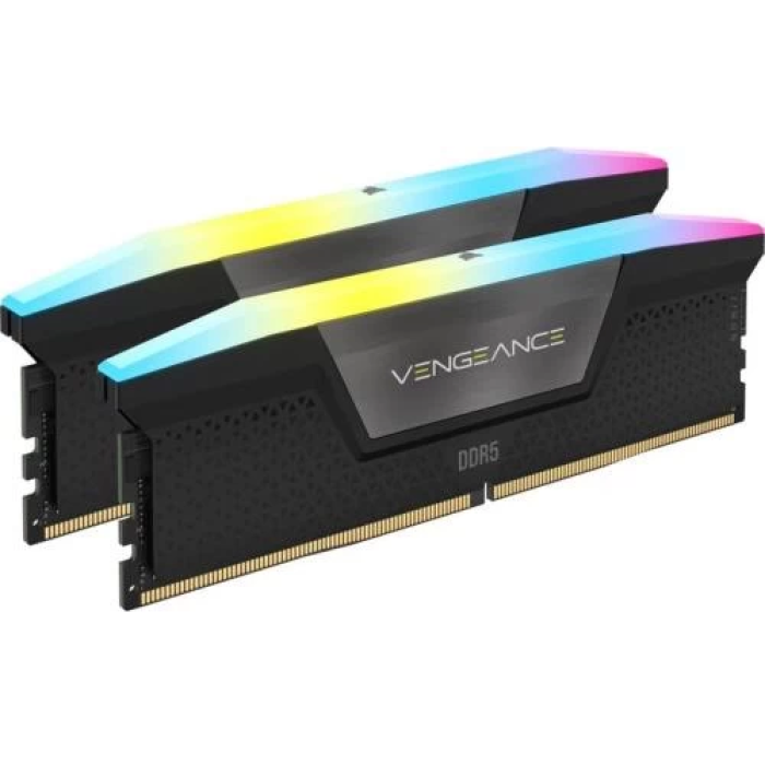 Пам'ять 16Gb x 2 (32Gb Kit) DDR5, 6000 MHz, Corsair Vengeance RGB, Black, 36-44-44-96, 1.4V, з радіатором (CMH32GX5M2E6000C36)