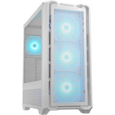 Корпус Cougar MX600 ARGB, White, без БЖ, Full Tower, для E-ATX / ATX / MicroATX / Mini-ITX, 1xType-C / 2xUSB 3.0, макс. CPU - 180 мм / VGA - 400 мм, 3x140 мм, 2x120 мм, бічна панель із загартованого скла (MX600 RGB White)