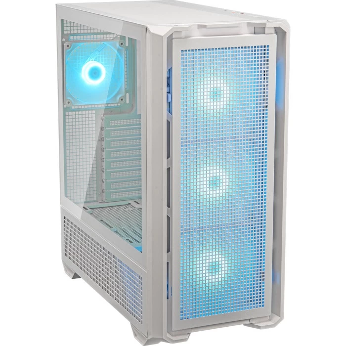 Корпус Cougar MX600 ARGB, White, без БЖ, Full Tower, для E-ATX / ATX / MicroATX / Mini-ITX, 1xType-C / 2xUSB 3.0, макс. CPU - 180 мм / VGA - 400 мм, 3x140 мм, 2x120 мм, бічна панель із загартованого скла (MX600 RGB White)