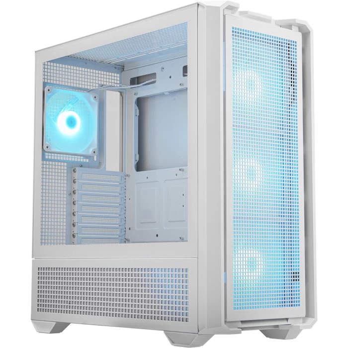 Корпус Cougar MX600 ARGB, White, без БЖ, Full Tower, для E-ATX / ATX / MicroATX / Mini-ITX, 1xType-C / 2xUSB 3.0, макс. CPU - 180 мм / VGA - 400 мм, 3x140 мм, 2x120 мм, бічна панель із загартованого скла (MX600 RGB White)