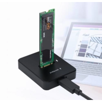 Док-станція M.2 Gembird DD-U3M2, Black, NGFF та NVMe, чіпсет RTL9210B, USB Type-C 3.1 (+ AM адаптер)