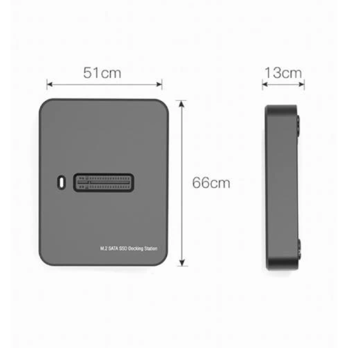 Док-станція M.2 Gembird DD-U3M2, Black, NGFF та NVMe, чіпсет RTL9210B, USB Type-C 3.1 (+ AM адаптер)