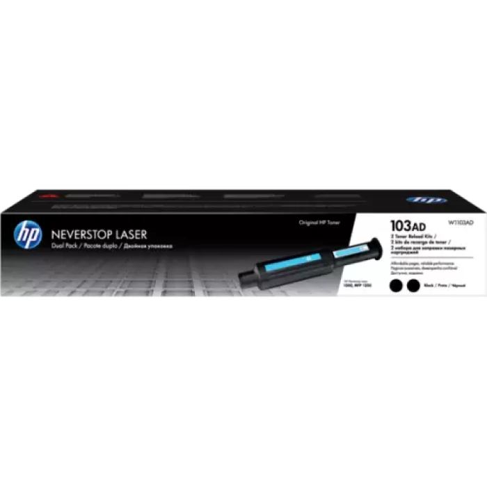 Картридж HP 103AD (W1103AD), Black, Neverstop Laser 1000/1200, 2500 стор, Dual Pack