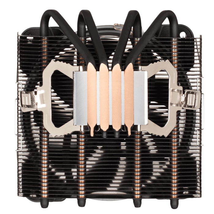 Кулер для процесора 2E Gaming Air Cool AC120T4 ARGB, Black, алюміній, мідні теплові трубки, 1x120 мм ARGB, для Intel 1700/1366/1200/115x, AMD AM5/AM4, до 130 Вт (2E-AC120T4-ARGB)