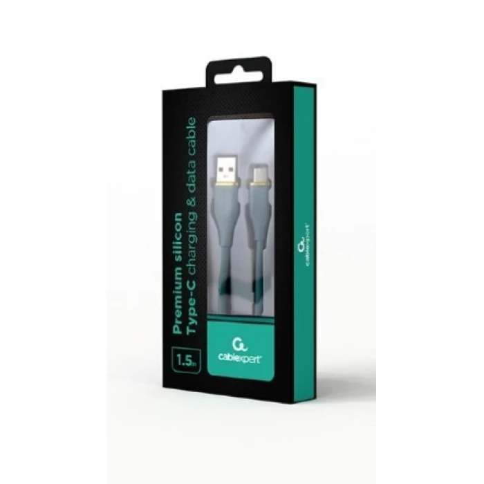 Кабель USB AM - Type-C, 1.5 м, Green, Cablexpert, 2.1A (CC-USB2S-AMCM-1.5M-G)