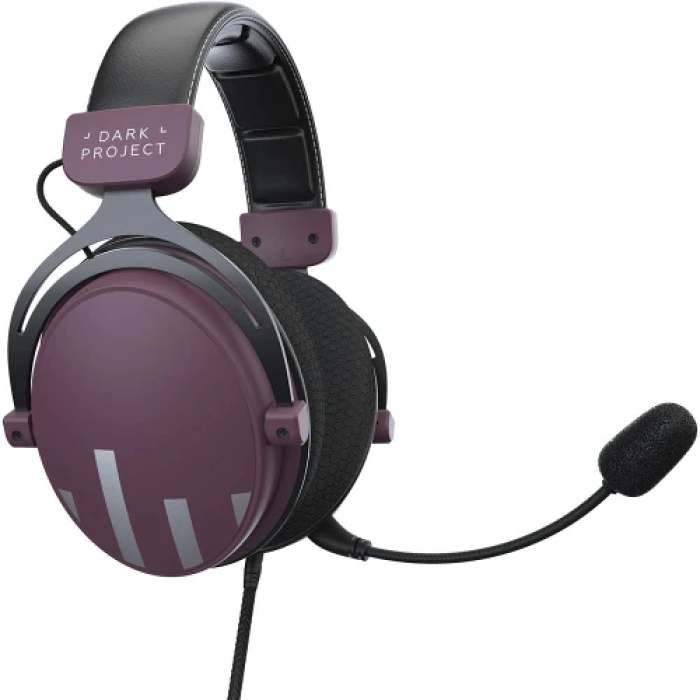 Навушники Dark Project HS4 Wired Purple/Black, Mini jack + USB, знімний мікрофон, 16 Ом, 96 дБ, кабель 2 м (DPO-HS-5004)