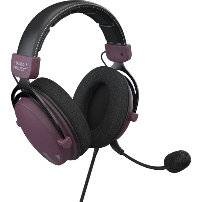Навушники Dark Project HS4 Wired Purple/Black, Mini jack + USB, знімний мікрофон, 16 Ом, 96 дБ, кабель 2 м (DPO-HS-5004)