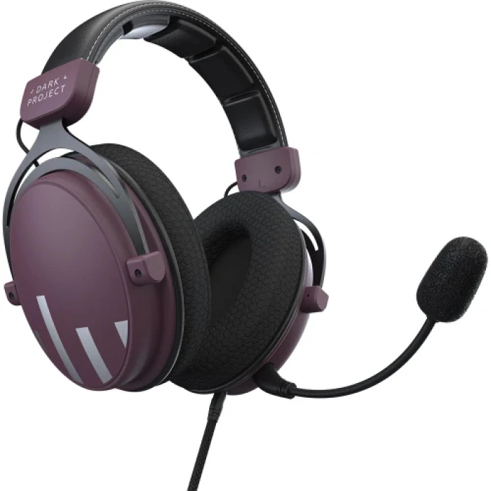 Навушники Dark Project HS4 Wired Purple/Black, Mini jack + USB, знімний мікрофон, 16 Ом, 96 дБ, кабель 2 м (DPO-HS-5004)