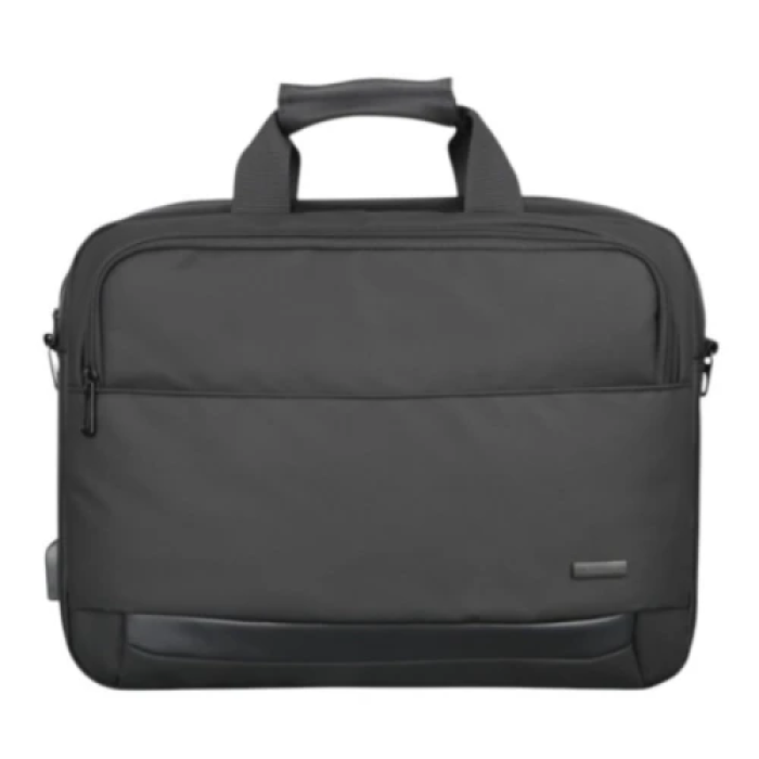 Сумка для ноутбука 15.6" Modecom Porto, Black, поліестер / екошкіра, 40х30х7 см (TOR-MC-PORTO-15)